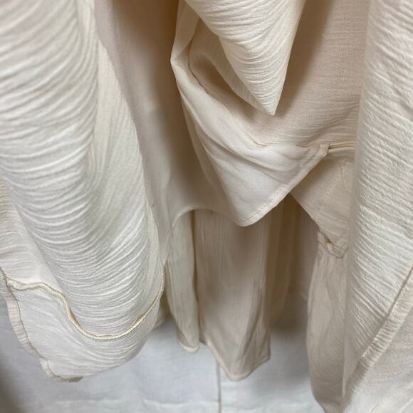 Torrid Whisper White Cream Gauze Y Neck Maxi Dress Sz.4 NWT - Picture 14 of 16